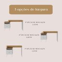 Ver imagem 5 de Kit Escrivaninha Mesa Escritório com Regulagem Estilo Plus 2 Gavetas 143,5cm com Prateleira Suspensa Branco/Olmo Artany