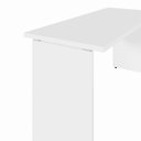 Ver imagem 5 de Mesa Escrivaninha 30mm 150cm em L com Gaveteiro Pés Painel F5 Office Cor:Branco
