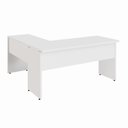 Ver imagem 6 de Mesa Escrivaninha 30mm 150cm em L com Gaveteiro Pés Painel F5 Office Cor:Branco