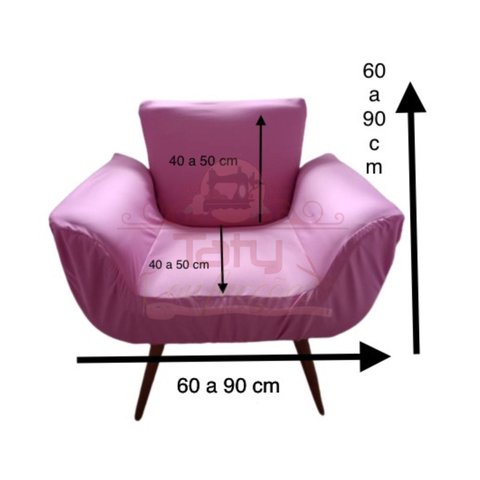 Capa Poltrona Opala:rosa
