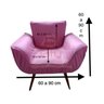 Capa Poltrona Opala:rosa - 1