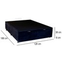 Ver imagem 5 de Cama Box Baú Viúva Sereneprime Suede Preto 128x188x44