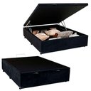 Ver imagem 1 de Cama Box Baú Viúva Sereneprime Suede Preto 128x188x44
