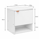 Ver imagem 5 de Gabinete para Banheiro Suspenso com Cuba de Apoio em MDP com Nicho Organizador | Armário para Lavabo