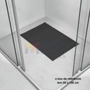 Ver imagem 2 de Tapete para Box Banheiro Ducha Grid 5mm 60x40 Antiderrapante Desenho do Tecidido:vazado; Cor:grafite