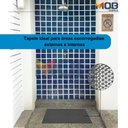 Ver imagem 4 de Tapete para Box Banheiro Ducha Grid 5mm 60x40 Antiderrapante Desenho do Tecidido:vazado; Cor:grafite