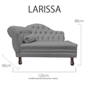 Ver imagem 6 de Recamier Sofá Esquerdo Larissa 120cm Sala Suede Cinza - Incasa Decor