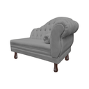 Ver imagem 4 de Recamier Sofá Esquerdo Larissa 120cm Sala Suede Cinza - Incasa Decor