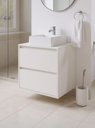 Ver imagem 2 de Gabinete para Banheiro com Cuba e Armario 60cm Mdf Branco Dubai - On Móveis