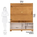 Ver imagem 3 de Estante Home para TV até 60 Polegadas 190x160cm com 2 Portas Ares Espresso Móveis