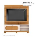 Ver mais imagens de Estante Home para TV até 60 Polegadas 190x160cm com 2 Portas Ares Espresso Móveis