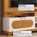 Ver imagem 5 de Estante Home para TV até 60 Polegadas 190x160cm com 2 Portas Ares Espresso Móveis