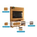 Ver imagem 4 de Estante Home para TV até 60 Polegadas 190x160cm com 2 Portas Ares Espresso Móveis