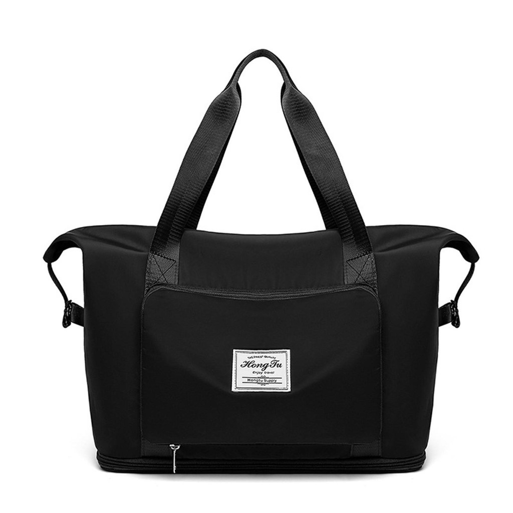 Bolsa Mala de Viagem Saco Dobrável À Prova D'água de Grande Capacidade Impermeável:preto - 9