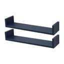 Ver imagem 1 de Kit 2 Prateleiras U 100 x 25cm azul Suporte Invisível