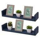 Ver imagem 2 de Kit 2 Prateleiras U 100 x 25cm azul Suporte Invisível
