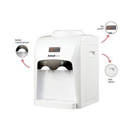 Bebedouro Refrigerado Eletrônico Bivolt Água Gelada Natural Garrafão Galão Amvox ABB 240 Branco - 3