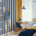 Ver imagem 3 de 108557 Papel de Parede Importado Listrado Azul Marinho Rolo 5MT²