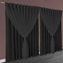 Ver imagem 1 de cortina blackout Miami quarto de janela 5,50 x 2,70 preto