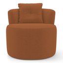 Ver imagem 6 de Kit Sofá e Poltrona Orgânica Living Bob com Almofadas Bouclê Terracota - Abmaza