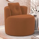 Ver mais imagens de Kit Sofá e Poltrona Orgânica Living Bob com Almofadas Bouclê Terracota - Abmaza
