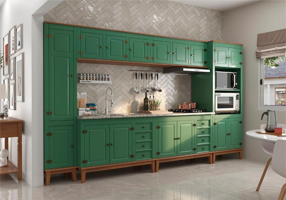 Cozinha Modulada 6 peças - Verde