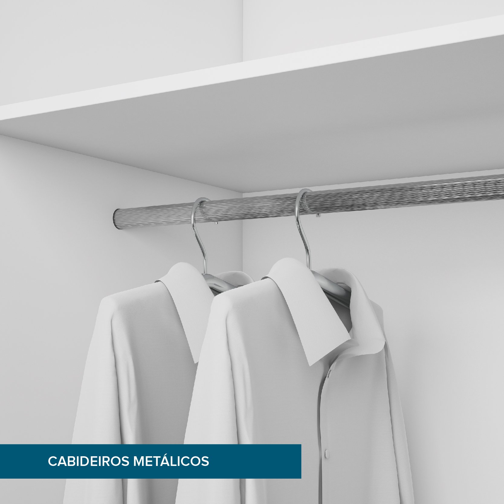 Guarda Roupa Casal 100% MDF 3 Portas Deslizantes com Espelho e 6 Gavetas Sidney Plus Rimo - Branco - 3