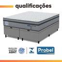 Ver imagem 6 de Cama Box Baú Queen Probel Molas Ensacadas Euro In 158x198x71cm Guarda Costas Stone Branco/Cinza