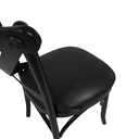 Ver imagem 4 de Cadeira Katrina Assento Estofado G em Corino Preto