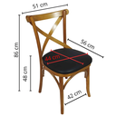 Ver imagem 5 de Cadeira Katrina Assento Estofado G em Corino Preto