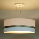 Ver imagem 2 de Lustre Pendente Cru Faixas Bronze Cúpula 50x15 Tom Luz