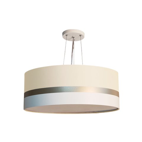 Lustre Pendente Cru Faixas Bronze Cúpula 50x15 Tom Luz