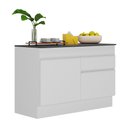 Ver imagem 1 de Balcão Cozinha com Rodapé Gabinete Pia 120 cm 2 Portas 1 Gaveta Veneza Multimóveis MP2117.891