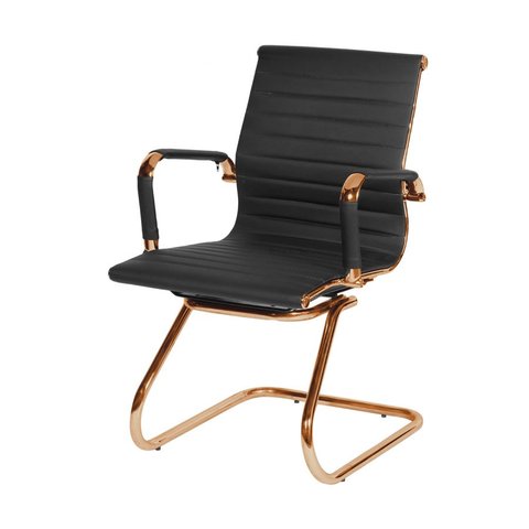 Cadeira de Escritório Eames Preta - Fixa | Red Gold