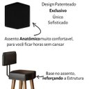 Ver imagem 4 de 2 Banquetas com Encosto para Bancada de Cozinha Estofada Resistente