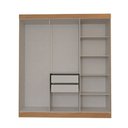 Ver imagem 5 de Guarda-Roupa Casal Albuquerque 6 Portas 2 Gavetas 100% MDF com Espelho Cinamomo/Off White - Panorama