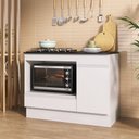 Ver imagem 1 de Balcão Cozinha para Cooktop e Forno 105cm 1 Porta 1 Gaveta com Rodapé Veneza Multimóveis Mp2295