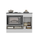 Ver imagem 4 de Balcão Cozinha para Cooktop e Forno 105cm 1 Porta 1 Gaveta com Rodapé Veneza Multimóveis Mp2295