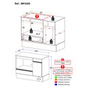 Ver imagem 3 de Balcão Cozinha para Cooktop e Forno 105cm 1 Porta 1 Gaveta com Rodapé Veneza Multimóveis Mp2295