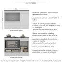 Ver imagem 2 de Balcão Cozinha para Cooktop e Forno 105cm 1 Porta 1 Gaveta com Rodapé Veneza Multimóveis Mp2295