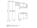 Ver imagem 4 de Cozinha Modulada Completa Vanessa com 9 Portas Cinza Fosco AJL