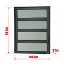 Ver imagem 4 de Basculante Alumínio 80 x 100 Elite V.Boreal Preto Brimak