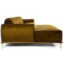 Ver imagem 5 de Sofá Molino 3 Lugares 230cm Chaise Direito Pés Gold Veludo Mostarda - Nexta Casa