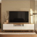 Ver imagem 1 de Rack para Tv 75 Polegadas 56cm X 200cm Diadema Off White Marrom Canela
