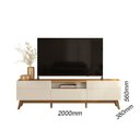 Ver imagem 3 de Rack para Tv 75 Polegadas 56cm X 200cm Diadema Off White Marrom Canela