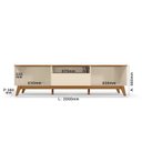 Ver imagem 2 de Rack para Tv 75 Polegadas 56cm X 200cm Diadema Off White Marrom Canela