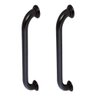 Barra de Apoio Inox 50cm Preto Alça Kit 2 Unidades Acessibilidade Idoso Cadeirante Banheiro Box - 1