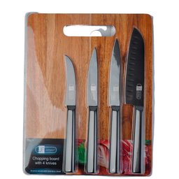 Tábua de Corte com 4 Facas em Aço Inox Black James F 1200-055 - 1 Tábua de Corte com 4 Facas em Aço Inox Black James F 1200-055 - 1