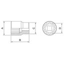 Ver imagem 2 de Soquete Estriado em Aço Cromo Vanádio 9-16" - Encaixe 3-8" Tramontina Pro Tramontina
