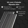 Kit 2 Placas Painel Ripado Slim Pvc 20x300cm Decorativo Corp:preto Nero - 3
